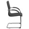Emma and Oliver Vinyl Side Reception Chair with Chrome Sled Base